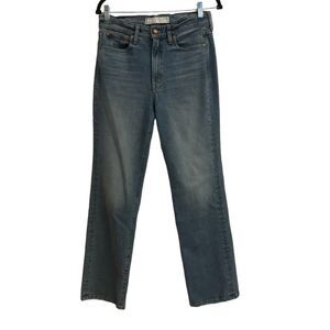 AYR Women’s The Sugar Hill Medium Wash Straight Leg High Rise Jeans 28 Short
